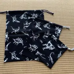 巾着袋3点セット　黒①