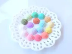 ミニチュアスイーツ　アイス　ハンドメイド　フェイクスイーツ　チャーム　デコパ