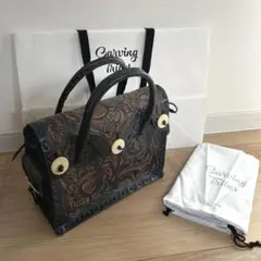 美品　GRACE CONTINENTAL カービングバッグ レザー バッグ