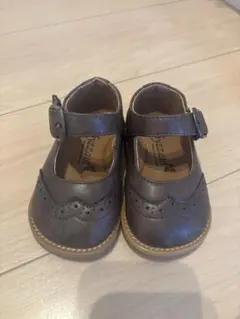 一度短時間使用　Babyzzam ダークブラウン ベビーシューズ