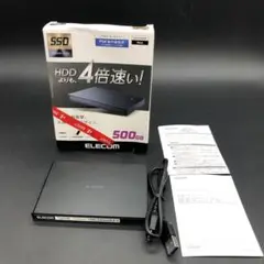 【動作確認済み】エレコムSSD500GBUSB3.2 ESD-EJ0500GBK