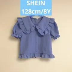 SHEIN kids/ピーターパン半袖パフブラウス/128cm