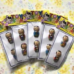 昭和レトロ　コケシバッジ2個付き　　　 おまとめ5シート