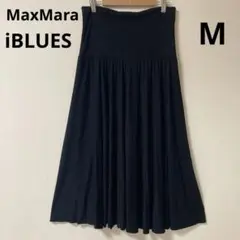 Max Mara iBLUES イブルース　ウエストリブロングスカート　黒　38