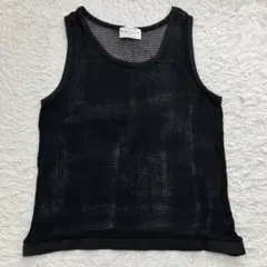 《極美品人気早い者勝ち》ネットメッシュタンクトップブラックパンクゴスロリV系