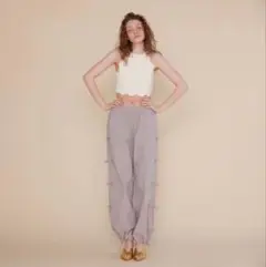 side mini ribbon sporty パンツ⭐︎グレーSサイズ