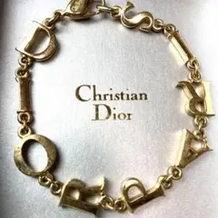 【極美品】Dior ロゴ アルファベット ブレスレット ヴィンテージ