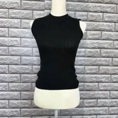 n.o.t タイト ノースリーブ Ｔシャツ カットソー ハイネック リブニット