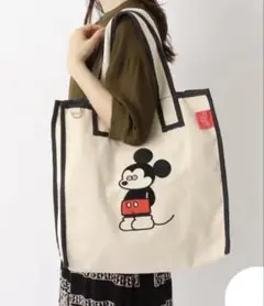 【新品未開封】ディズニー　松本セイジ　ビッグ　スクエア　トートバッグ　Dカン付き