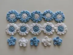 No.155　ハンドメイド　コットン　モチーフ　詰め合わせ　15個