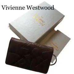 Vivienne Westwood ヴィヴィアン キーケース オーブ型押し 茶