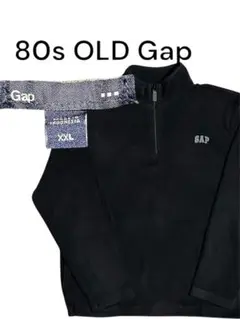 80s OLD GAP ブラックフリースジャケット XXL