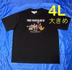 ディズニー ミッキー キャラクター集合 半袖Tシャツ メンズ大きいサイズ 4L