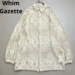 美品 近年 ウィム ガゼット レースシャツ ブラウス 手洗い可