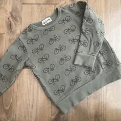 Love & Peace & Money 自転車柄トレーナー 110