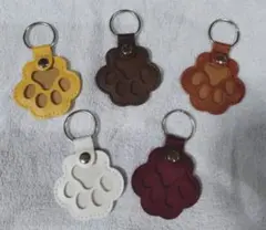 猫の毛 犬の毛 肉球キーホルダー 毛玉ケース 5個セット