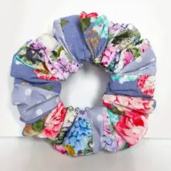 青藤系　シュシュ　ハンドメイド　シンプル