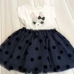 H&M　ウサギプリントノースリーブワンピース
