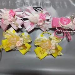 シャーリーテンプル　カラフル ヘアアクセサリーセットリメイク