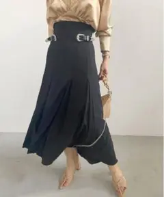 TUCK PENCIL SKIRT ブラック Mサイズ k250