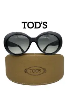 【TOD’S】 サングラス　 ブラック　ロゴ入り　ケース付き