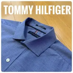 TOMMY HILFIGER XL相当 ドット柄 長袖シャツ トミーヒルフィガー