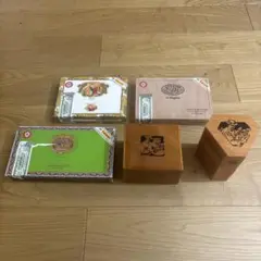葉巻ケース　木箱　シガーケース　5点