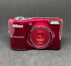 【極美品】Nikon COOLPIX L32 レッド　単三電池駆動