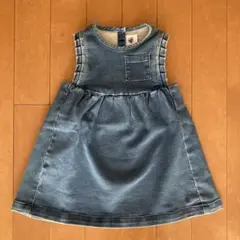 PETITBATEAU プチバトー　デニムジャンパースカート