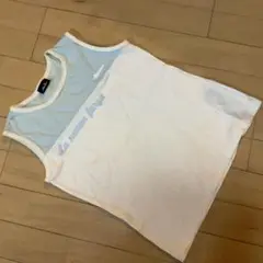 お値下げellesse タンクトップ ホワイト/ライトブルータグサイズ150