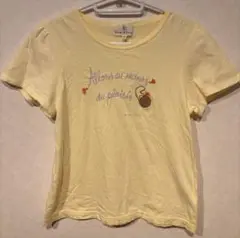 KUMIKYOKU イエロー刺繍入りTシャツ 160