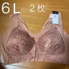 シームレス・ノンワイヤーフロントホックブラ ６L 2枚