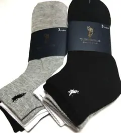 メンズ靴WESTERNPOLOTEXASショートスポーツ3P✕2セット底パイル