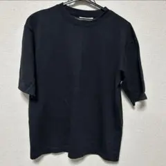 ✨️美品✨️シンプル✨️ユニクロ 黒 M エアリズムコットン オーバーサイズ5分袖