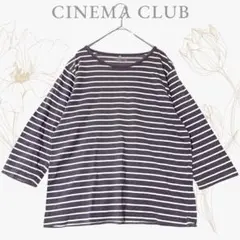 CINEMA CLUB シネマクラブ 七分袖Tシャツ LL ロンT ボーダー