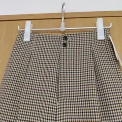 新品 タグ付き AQUAFITS チェック柄 ワイドパンツ