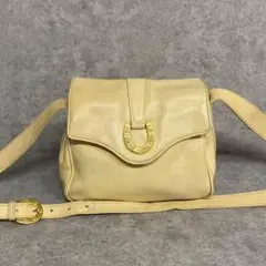 極 美品 オールドグッチ 馬蹄鉄金具 ショルダーバッグ ポシェット ベージュ