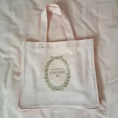 【未使用品】ラデュレ　Ladurée　ピンク　ロゴ　トートバッグ　フランス限定