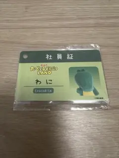 たべっ子どうぶつランド　ノベルティ　社員証　わに