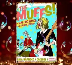 【輸入品】ブリキ看板/「The Muffs」のライブ告知ポスター看板
