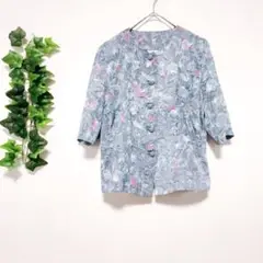 miyabi シャツ ブラウス ゆったり L相当 フラワー ヴィンテージ レトロ