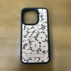 ドルチェアンドガッバーナ iPhone15pro ケース ピンク レース