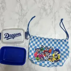 Dragons 弁当箱　ドアラ弁当箱入れポーチ　2点セット