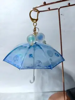 Handmadeミニ傘、クラゲとビーズ