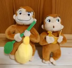 【新品未使用】おさるのジョージ ぬいぐるみ マスコット　2体セット　バナナ大好き
