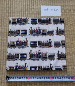シーチング生地　機関車　1m　セブンベリー