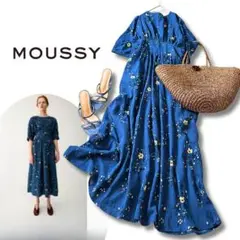 MOUSSY｜マウジー　エレガント　ロングワンピース　size1 ネイビーブルー