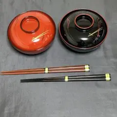総本家濱田屋 輪島塗 丸無地 汁椀5客 セット 漆器 輪島塗 汁椀 | 朱 | 田谷漆器店