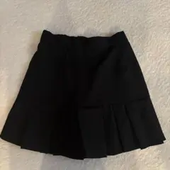 ブラック ミニプリーツスカート