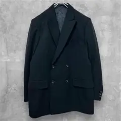 90' テーラードジャケット ブラック ダブルブレスト 背抜きオーダー品